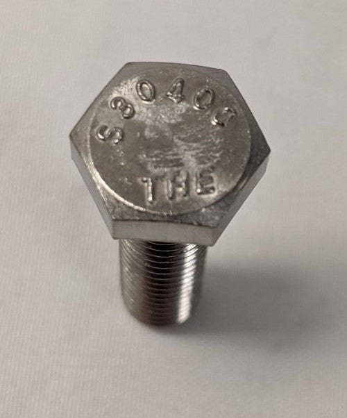 5/16"-18 x 1 1/4" Stainless Steel Hex Bolts - 18-8 (304), Fully Threaded, Lot of 100