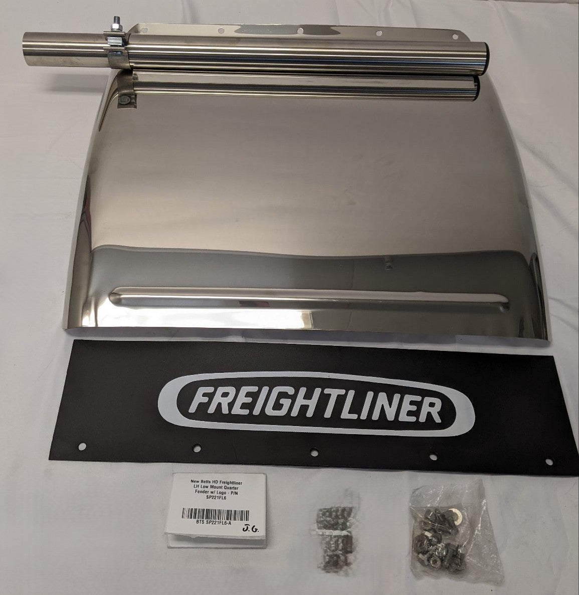 BettsHD Freightliner LH Low Mount Stainless Quarter Fender SP221FL6