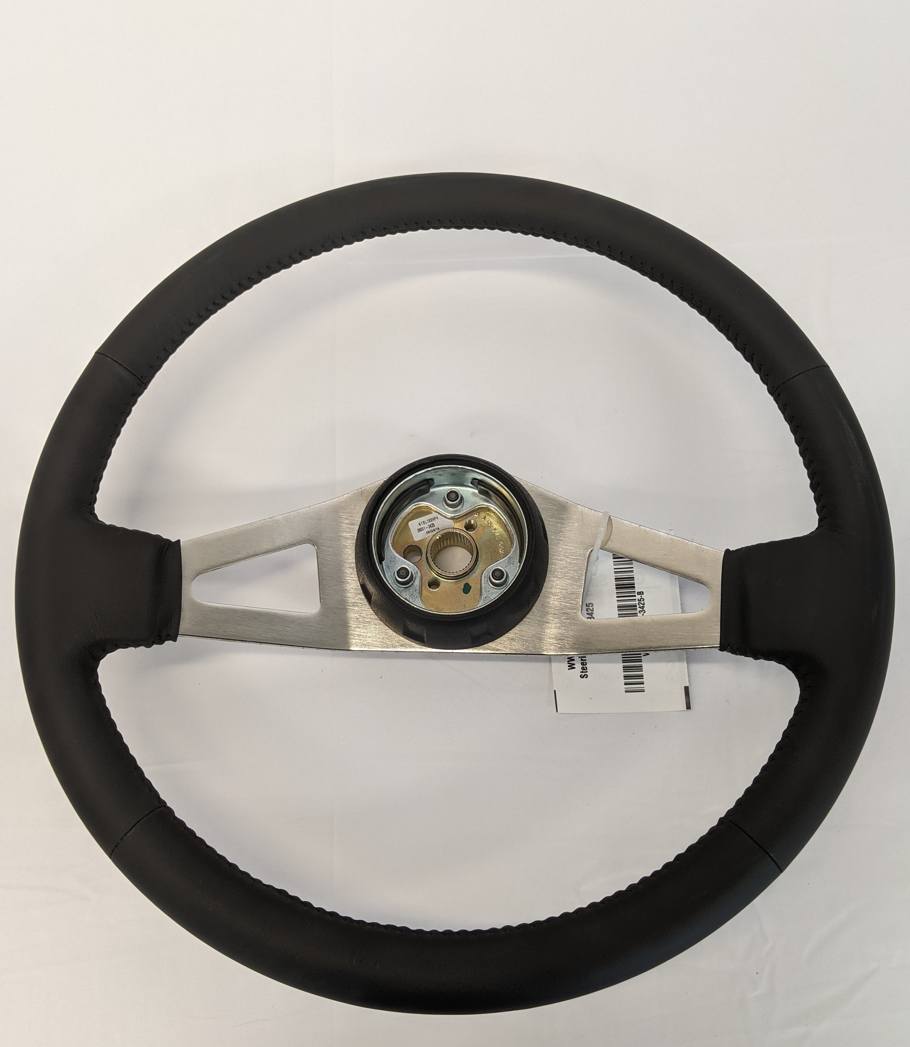 WWS Leather 2-Spoke Steering Wheel - P/N WWS  38001-3425 (10119332266300)