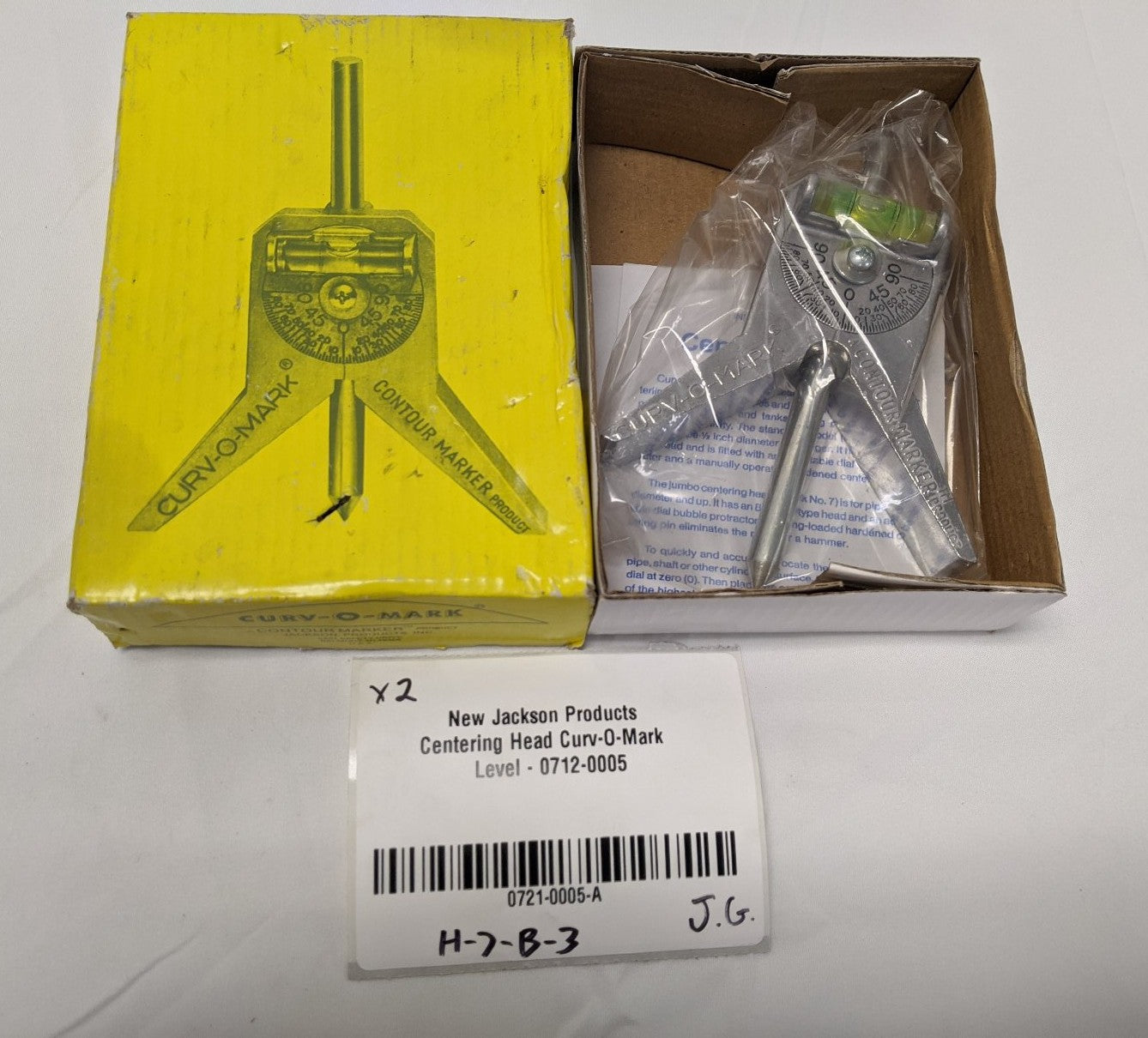 Jackson Curv-O-Mark Centering Head Level | Lot of 2 | Pipe Marker | 1/2"-4"