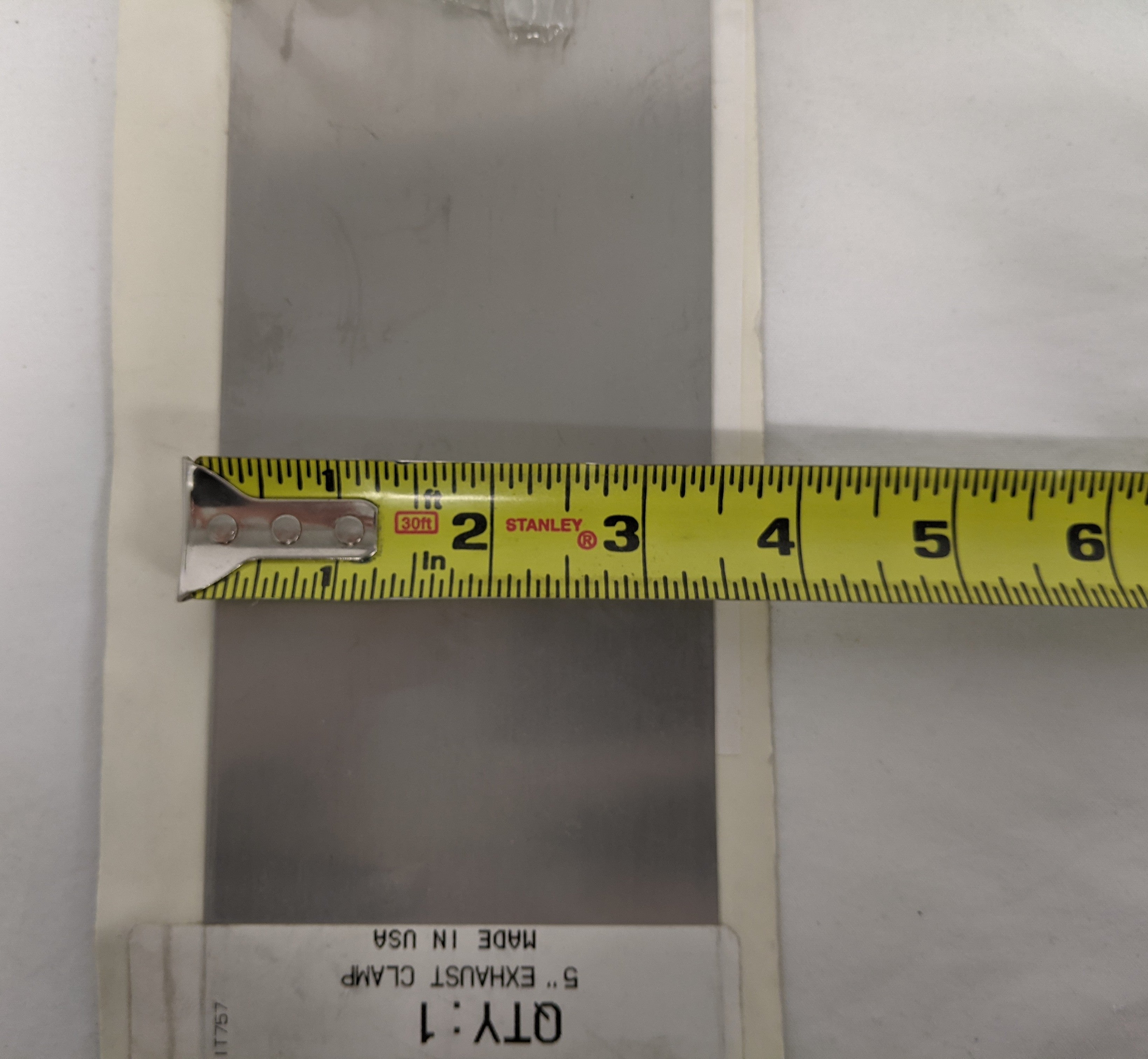 Heavy Duty 5" Dia. 3 3/8" Wide Flat Band Clamp - P/N HDC 20 500 (9902309179708)