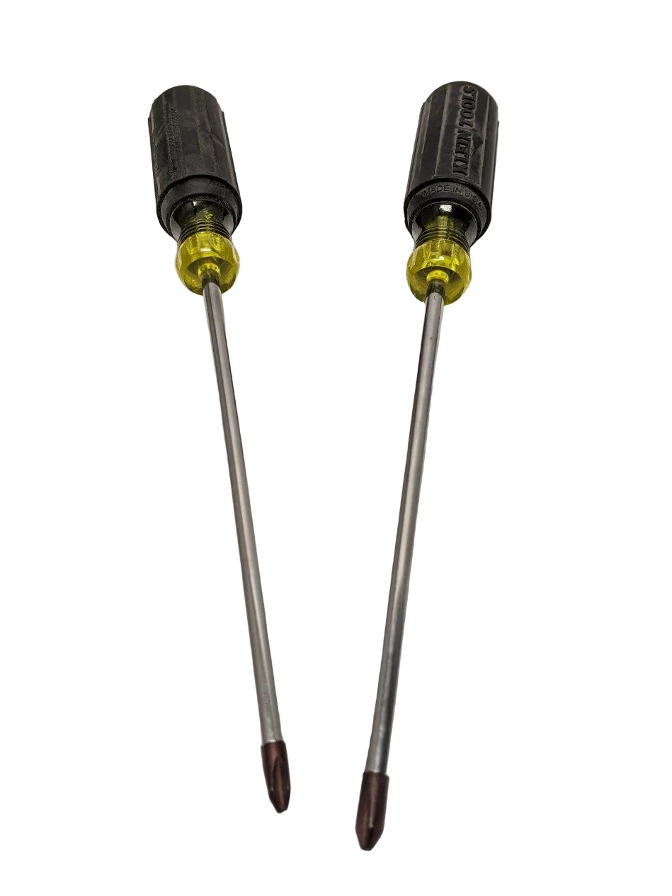 *Lot of 2* Used Klein Tools 7" Philips 603-7 Screwdriver Set