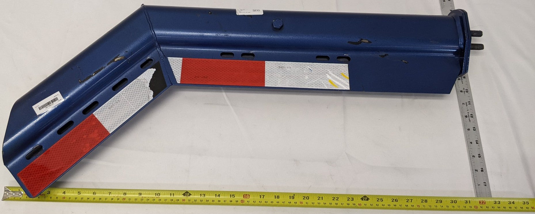 Used FTL LH Rear 45° Angled Blue Mud Flap Bracket Hanger - P/N 22-75801-000