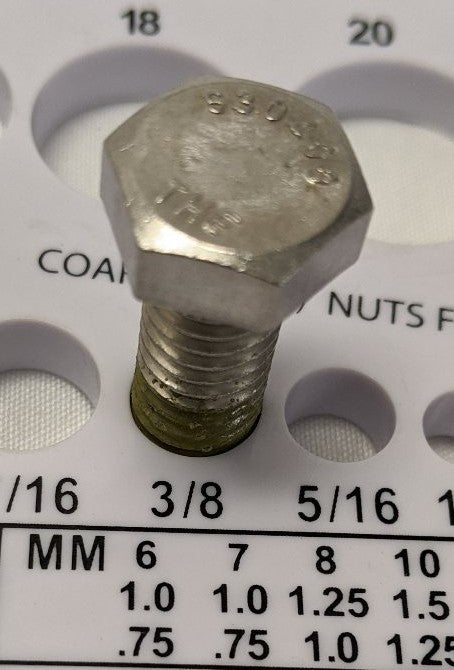 3/8"-16 x 1" Stainless Steel Hex Bolts - 18-8 (304), Fully Threaded, Lot of 50