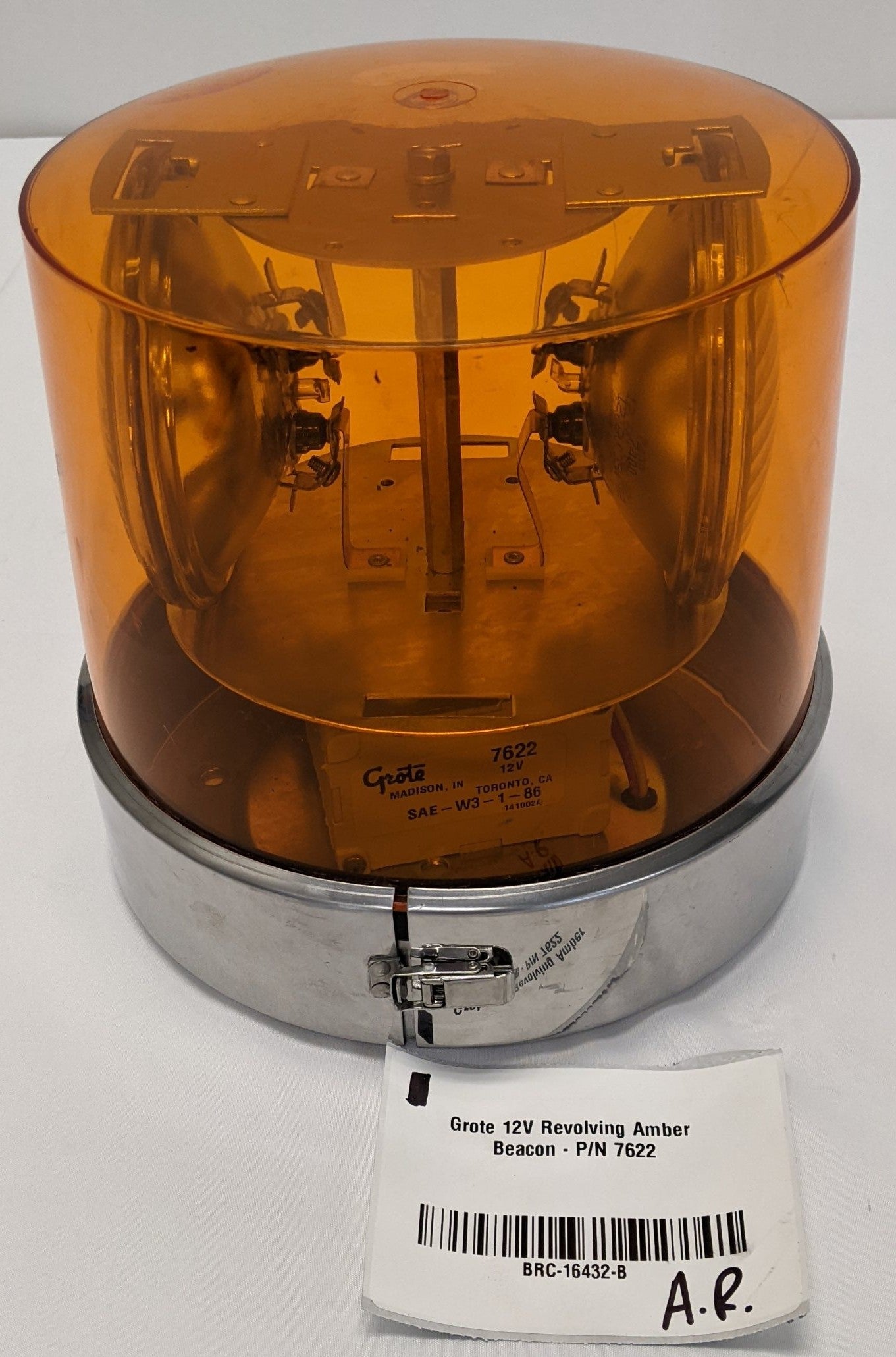 Grote 12V Sealed Beam Revolving Amber Beacon Light - P/N 7622