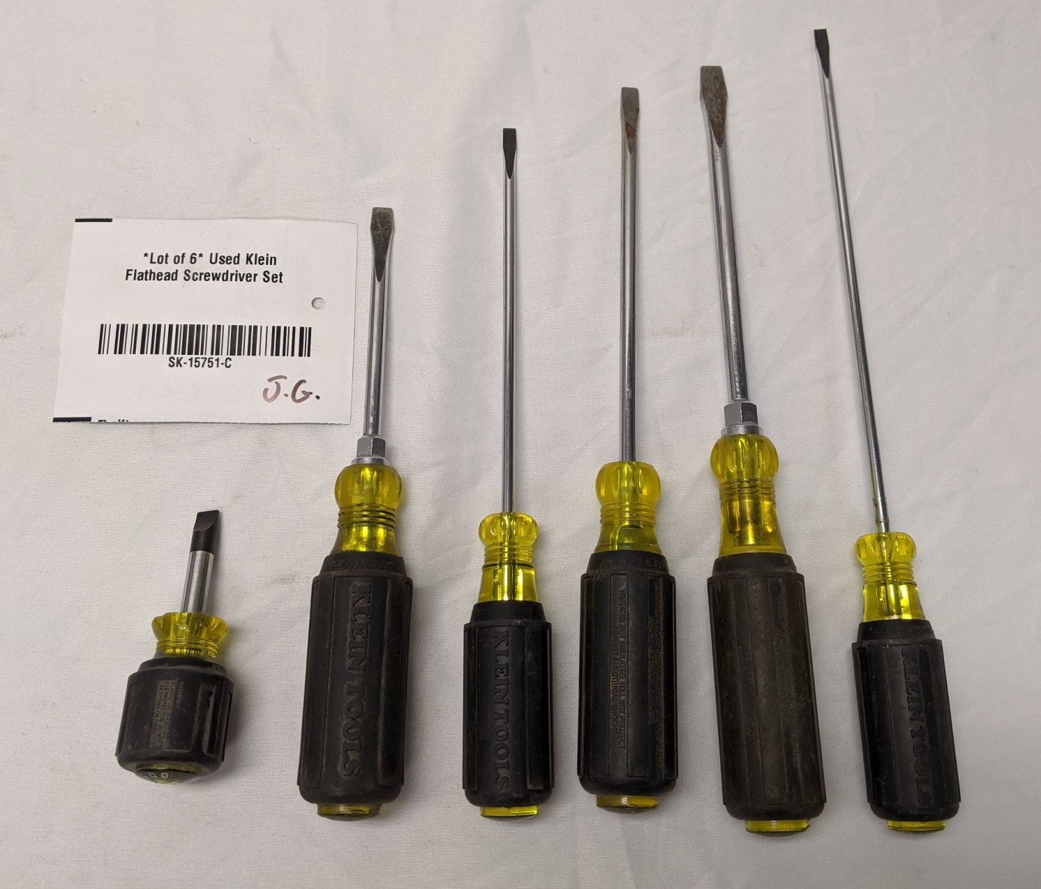 Klein Flathead Screwdriver Set (6-Piece) - Used