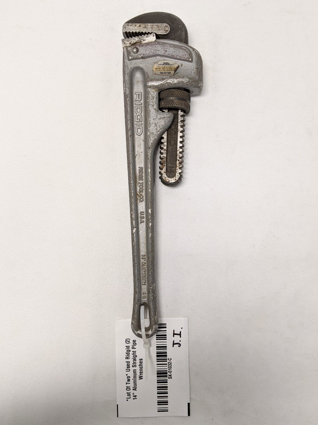 *Lot Of Two* Used Ridgid (2) 14" Aluminum Straight Pipe Wrenches