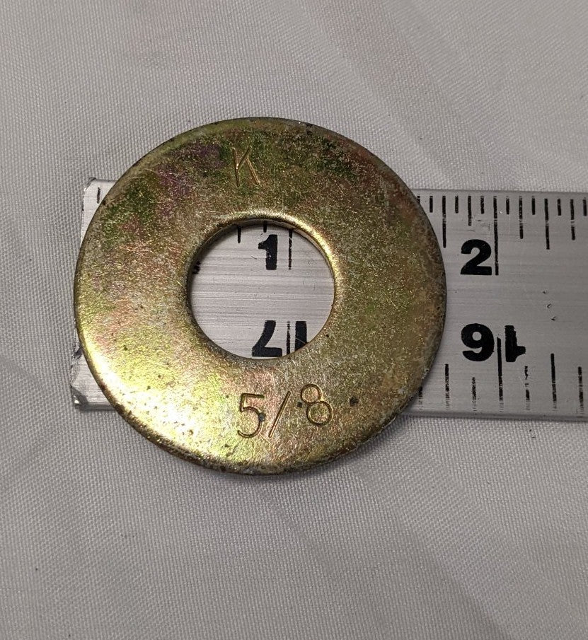 50 Yellow Zinc Steel Flat Washers 5/8"