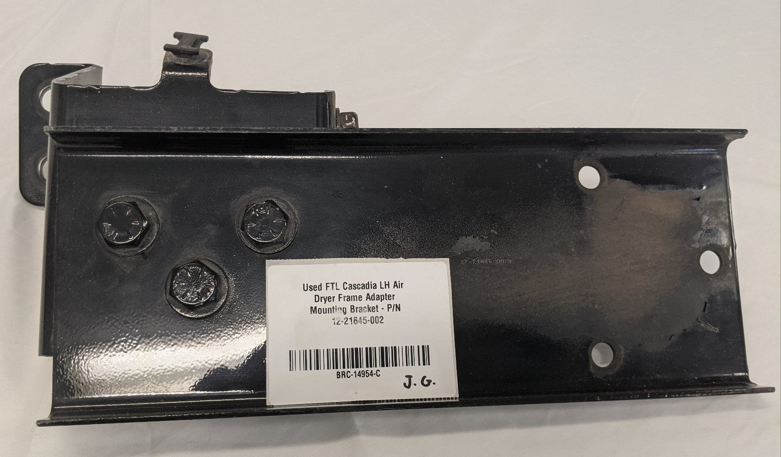 Used FTL Cascadia LH Air Dryer Frame Adapter Mounting Bracket - P/N 12-21645-002