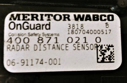 Meritor Wabco Onguard Radar Distance Sensor - WAB 400 871 021 0