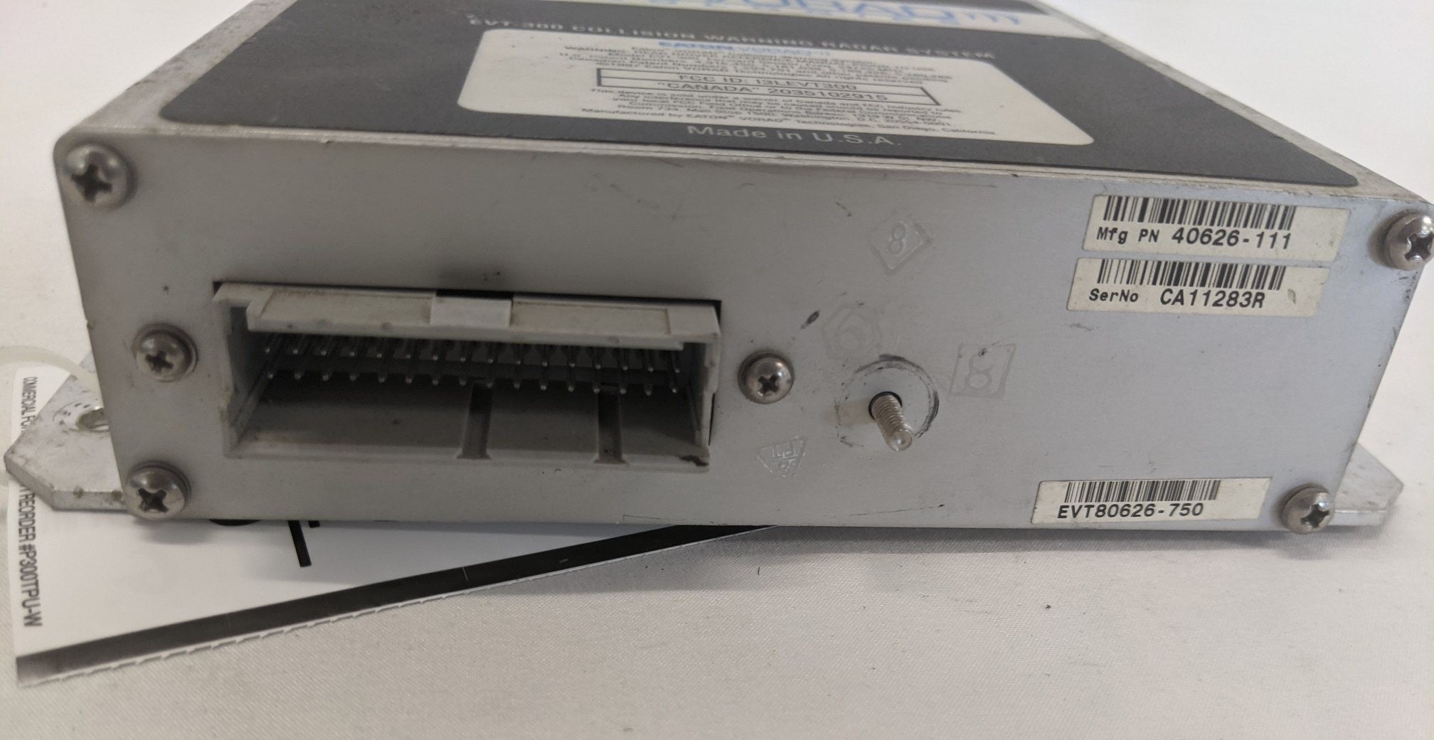 Used Eaton Vorad Tech. Collision Warning Radar System CPU - P/N EVT 80626 750