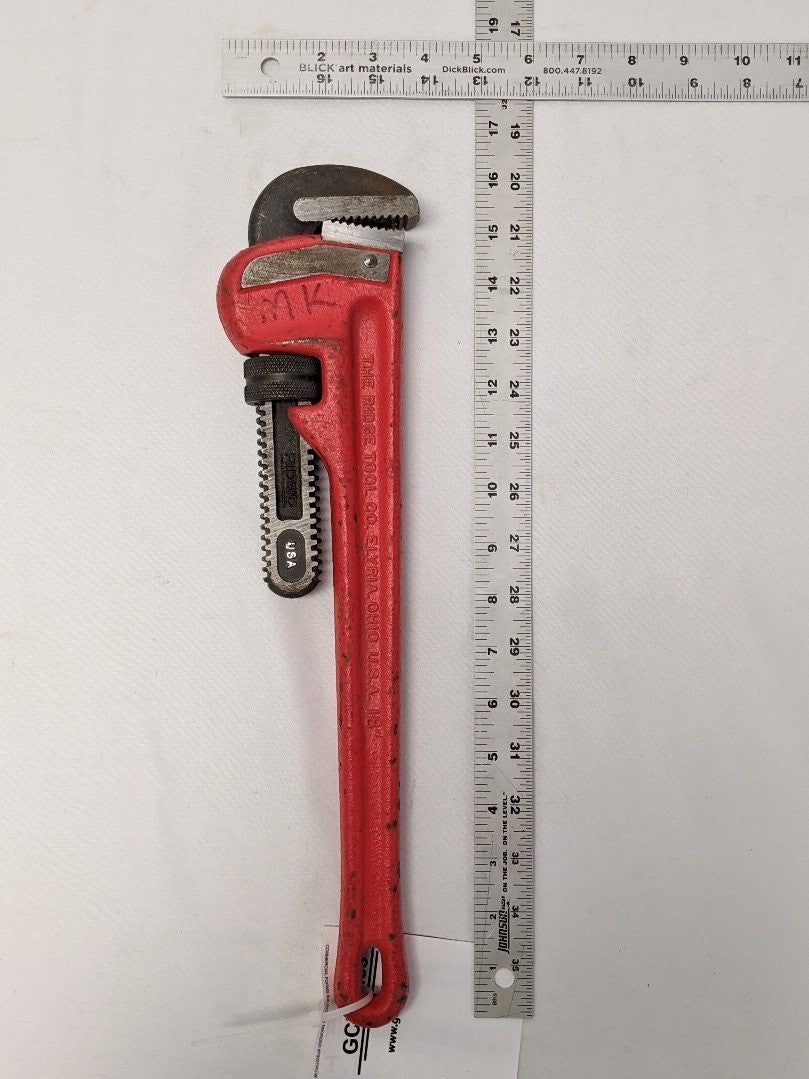 *Lot Of 2* Used Ridgid 18" Steel Straight Pipe Wrenches