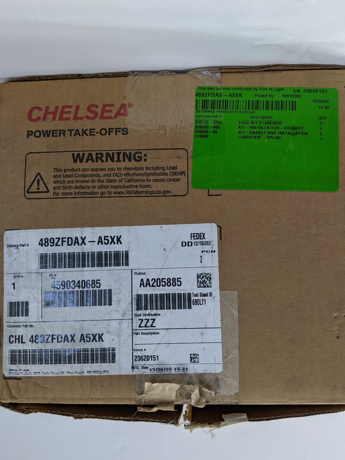 Chelsea PTO Power Take Off Complete Kit | P/N 489ZFDAX-A5XK