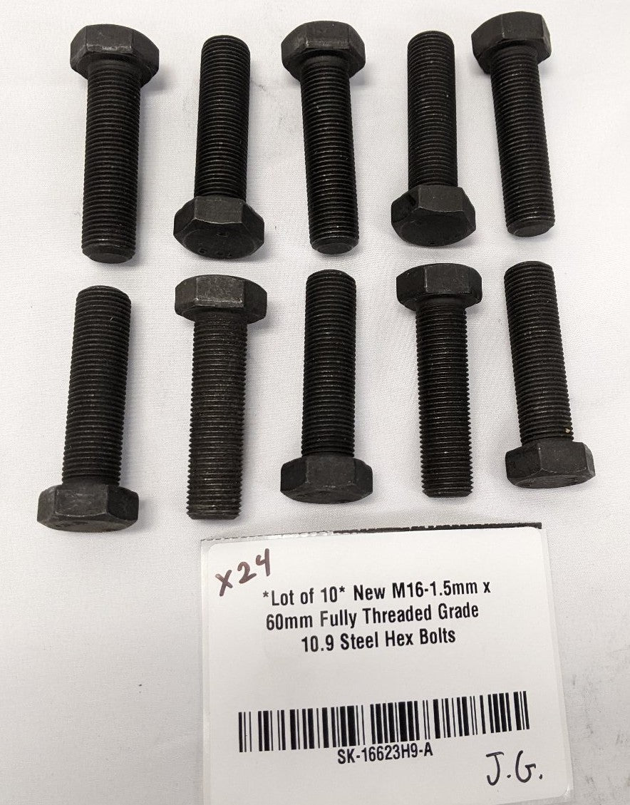 M16-1.5mm x 60mm Grade 10.9 Hex Bolts Black Oxide | SK-16623H9-A