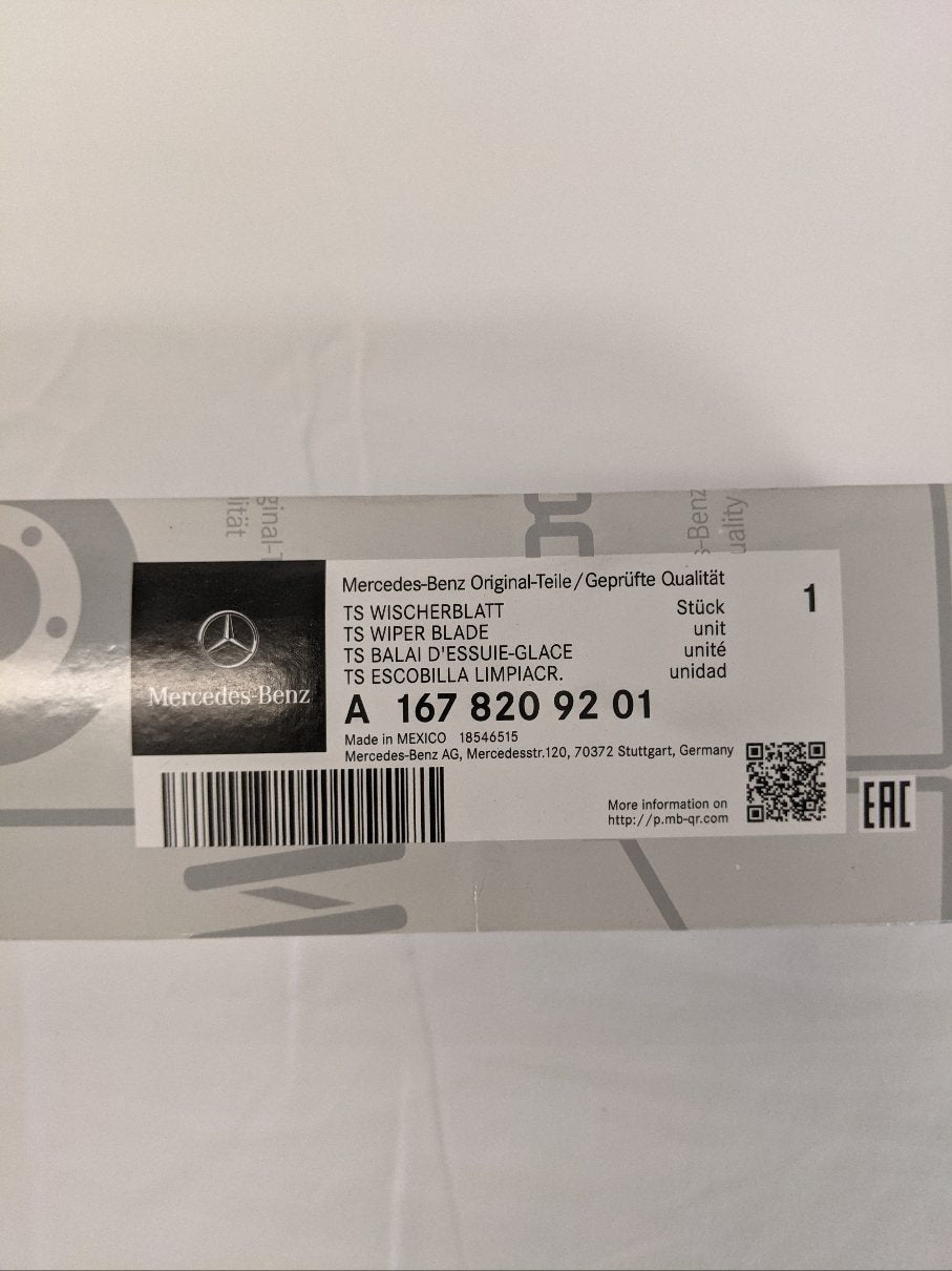 New Mercedes-Benz Wiper Blade Set - P/N 167 820 92 01 (10154172842300)