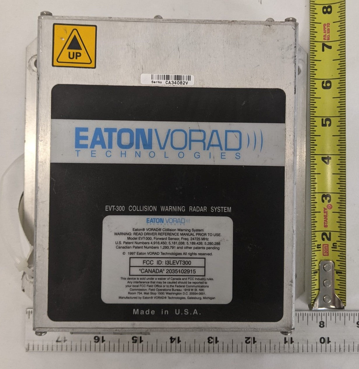 Used Eaton Vorad Tech. Collision Warning Radar System CPU - P/N EVT 83400 776