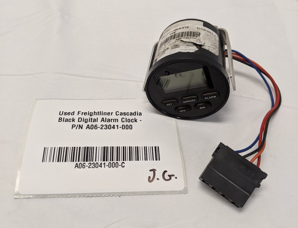 Used Freightliner Cascadia Black Digital Alarm Clock - P/N A06-23041-000