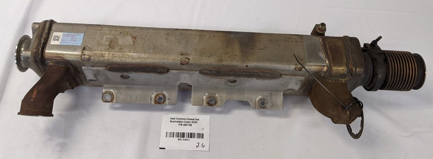 Used Cummins Exhaust Gas Recirculation (EGR) Cooler - P/N 2881760