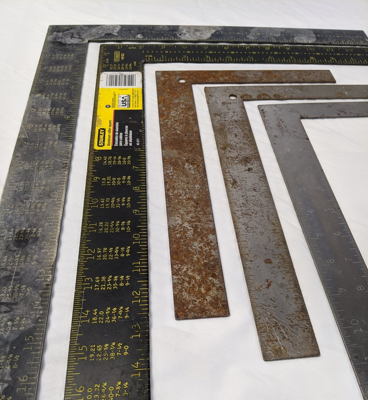 Stanley Carpenter Squares - 24" & 12" Framing Squares, 45-011 & 45-912, Lot of 5