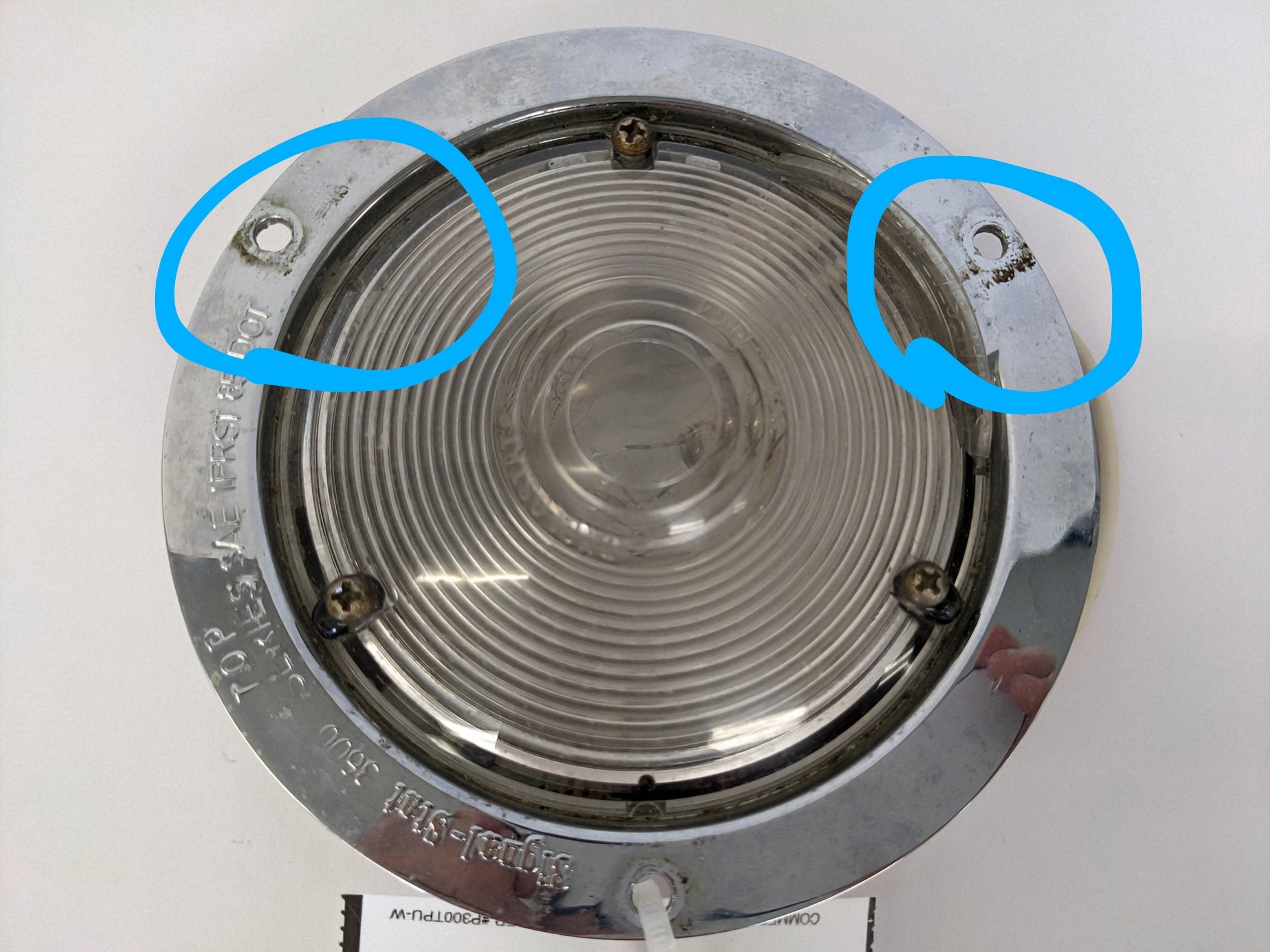 Used Signal-Stat Incandescent Back Up Light w/ Chrome Flange - P/N SIG 3693W (10114267218236)
