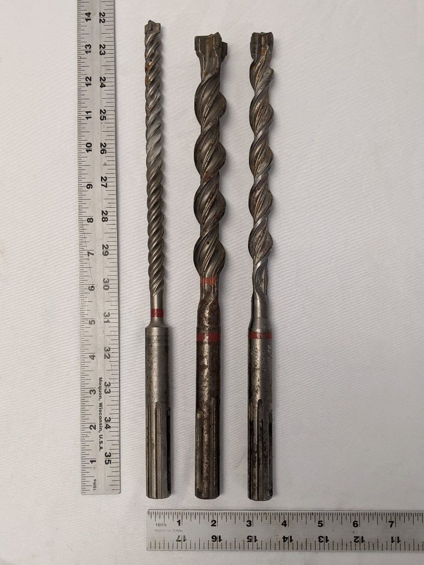 Hilti SDS Max Drill Bit Set - 3pc - 1" 3/4" 1/2" Quad Head