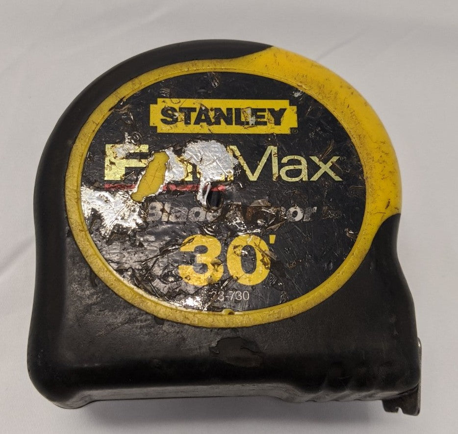 30 Foot Tape Measures | Lot of 4 | Stanley PowerLock FatMax Klein | Used