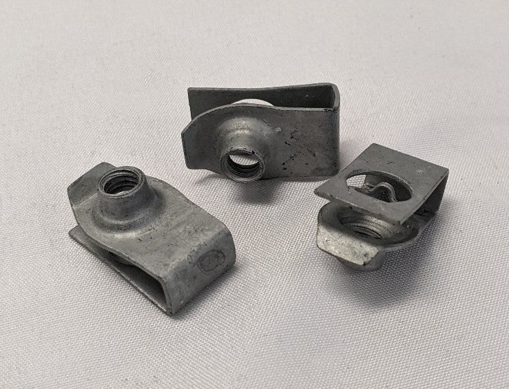 M6x1.0 Galvanized Steel U-Clip Nuts Lot/50
