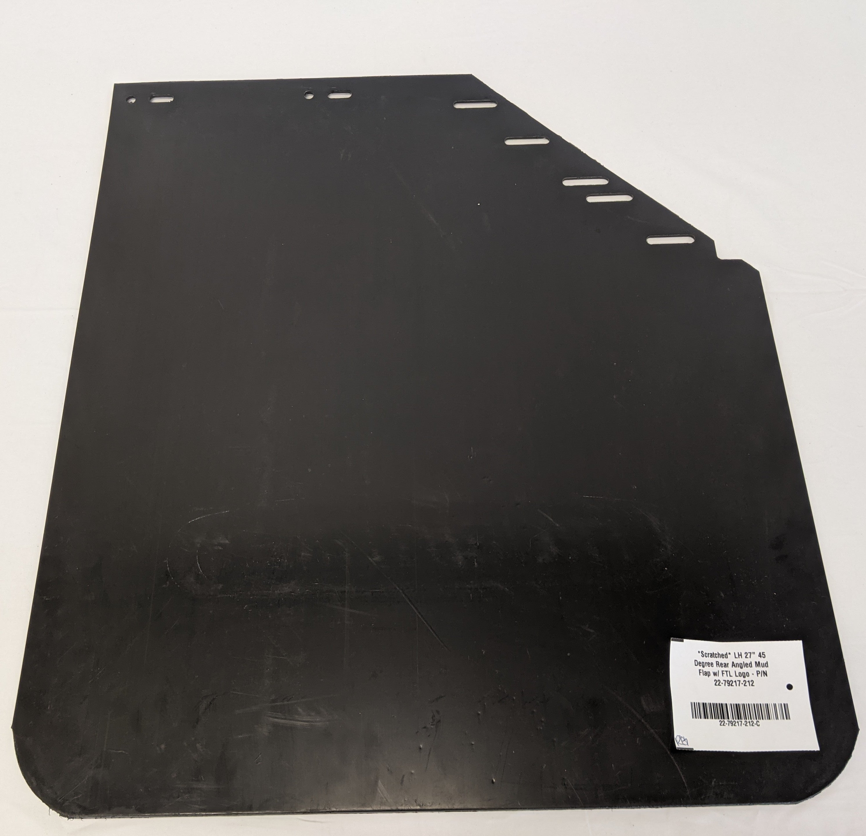*Scratched* LH 27" 45 Degree Rear Angled Mud Flap w/ FTL Logo - P/N 22-79217-212 (10137454346556)