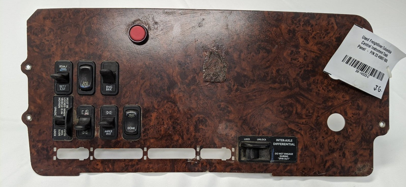 Used Freightliner Columbia Central Instrument Dash Panel  -  P/N 22-45867-000