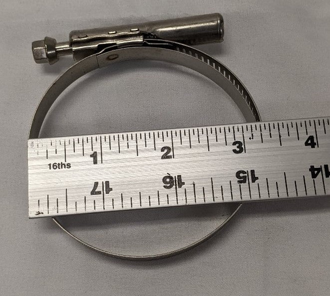 *Lot of 5* New 2-3/16 - 3-1/4" (56-82 MM) Stainless Steel Hose Clamps