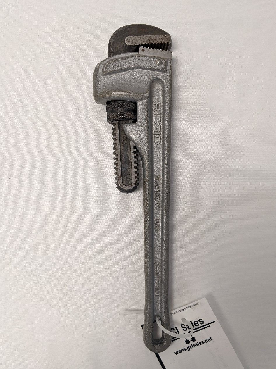 Used Ridgid 14" Aluminum Straight Pipe Wrench