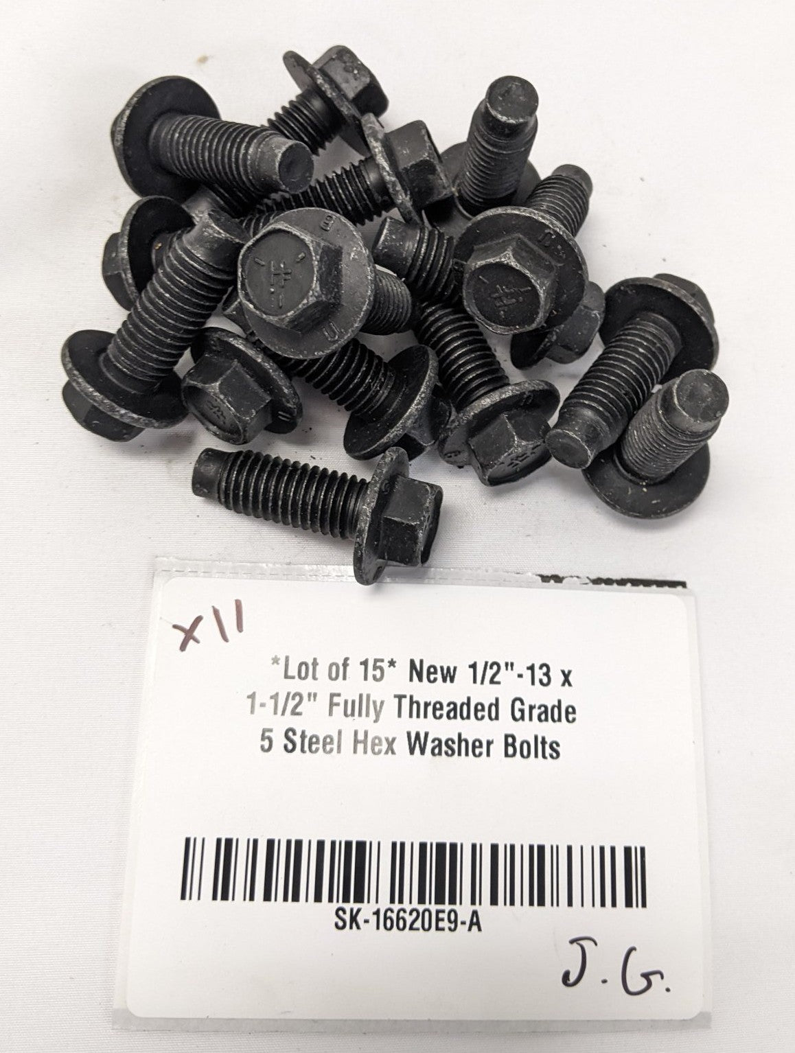 1/2"-13 x 1-1/2" Grade 5 Hex Washer Bolts Lot/15 | SK-16620E9-A