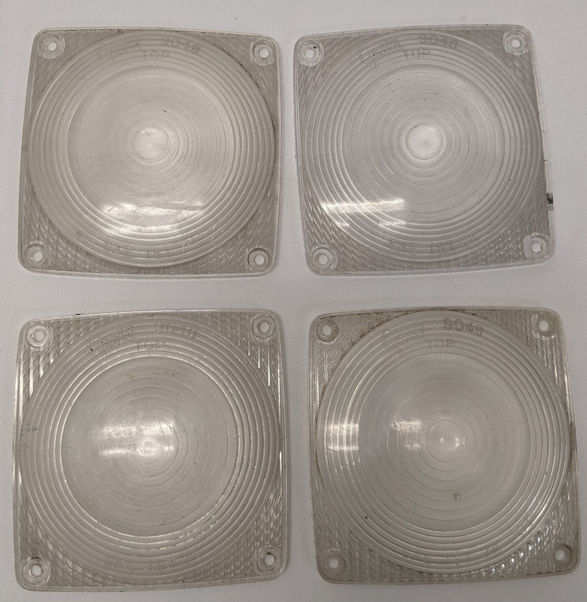 *Lot Of 4* Used Grote Clear Interior Light Lenses (Lenses Only) -P/N 9048