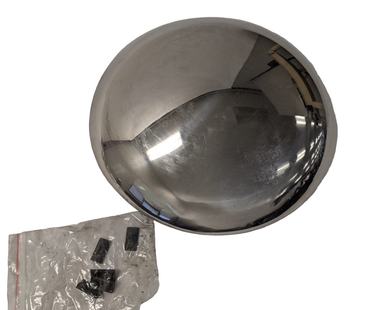 Used Rig Tough Stainless Steel 8 1/2" Front Hub Cap - P/N 3100301001