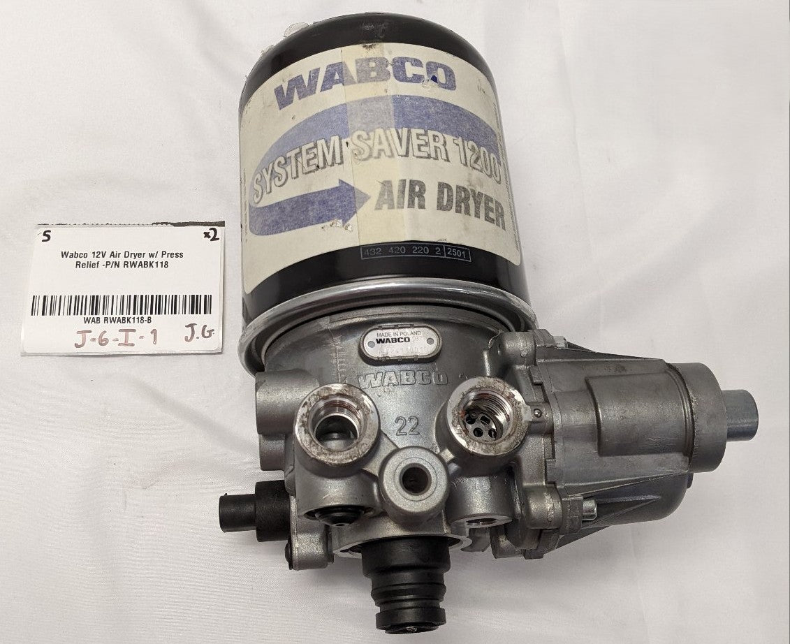 Wabco 1200 12V Air Dryer Pressure Relief Valve | RWABK118