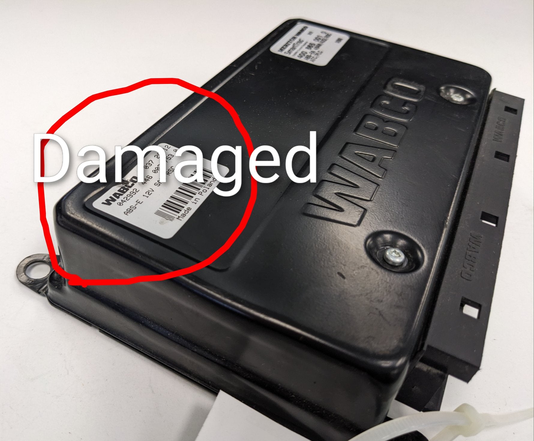 Damaged Freightliner Wabco Smart Trac ABS ECU Module - P/N WAB 400 865 001 0