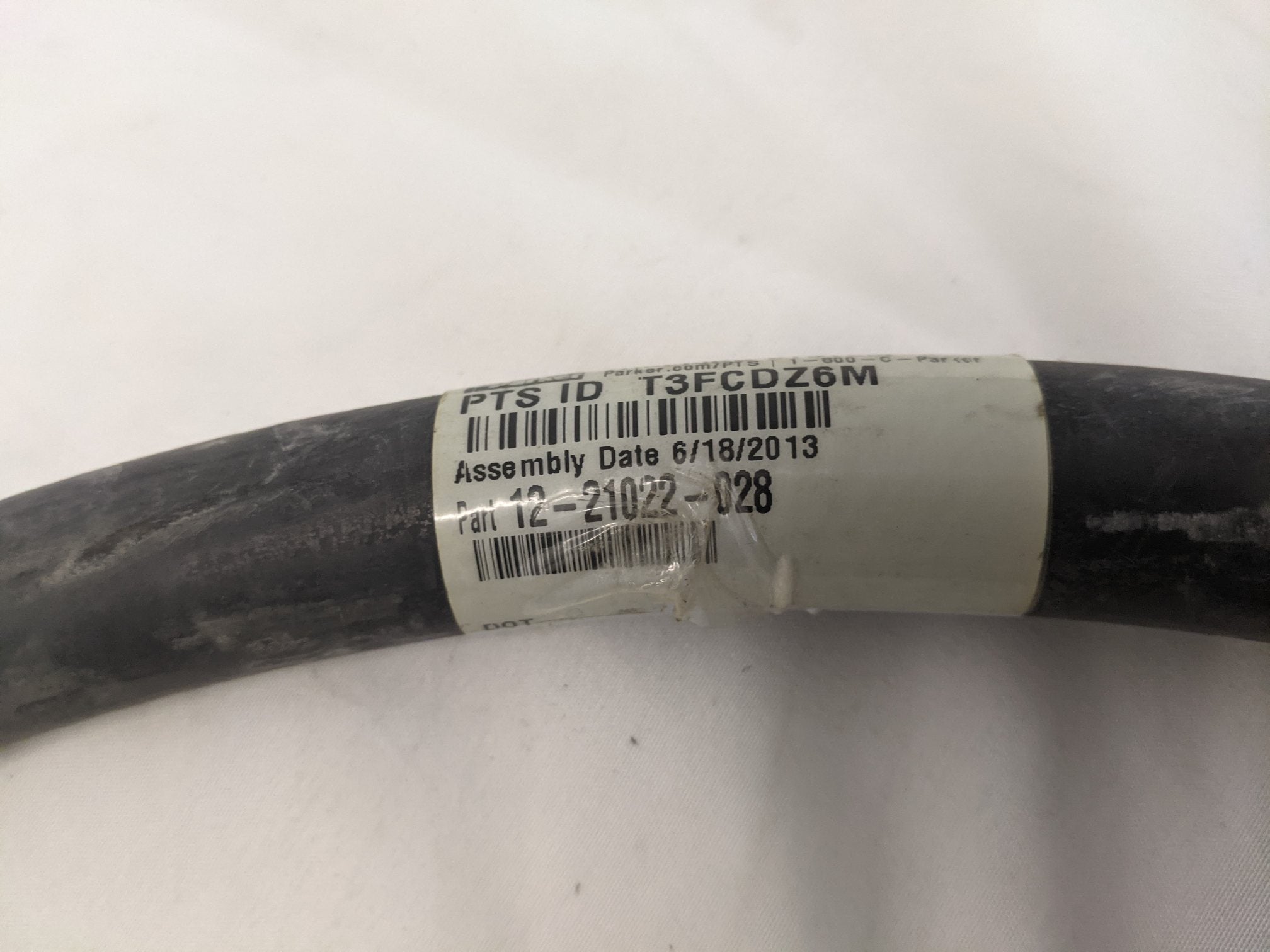 Used Parker 8 C/B 06MPT X SAE 45 Swivel Air Brake Hose - 12-21022-028