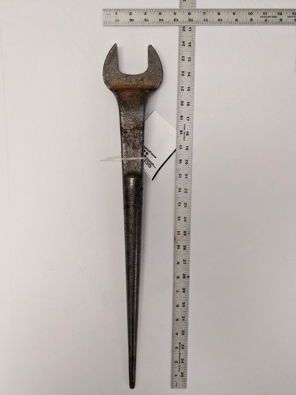 Used Proto 2 Inch Steel Spud Wrench - P/N C912 2