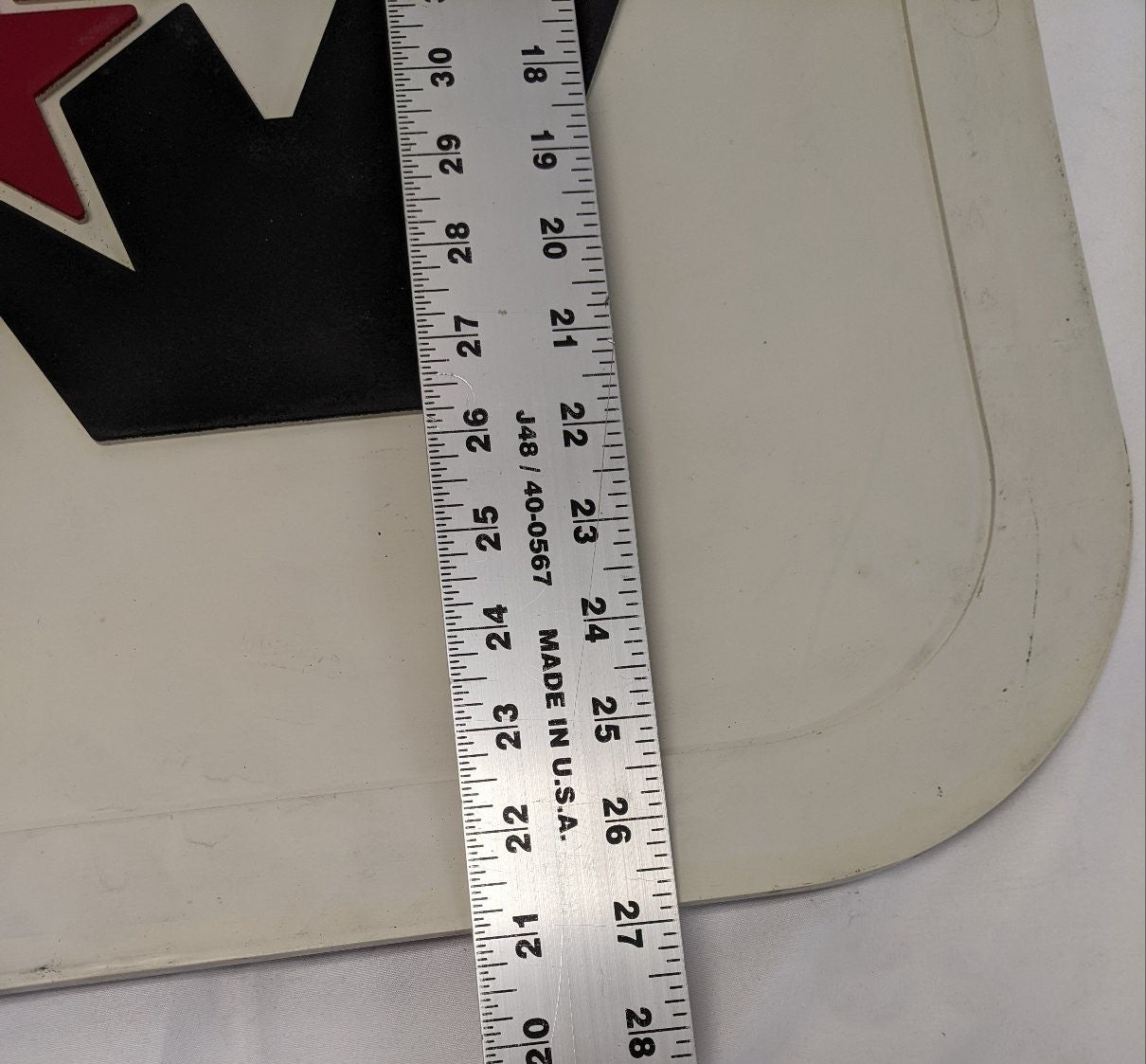 Western Star 27" LH Mitered White Mud Flap Logo 22-81067-102