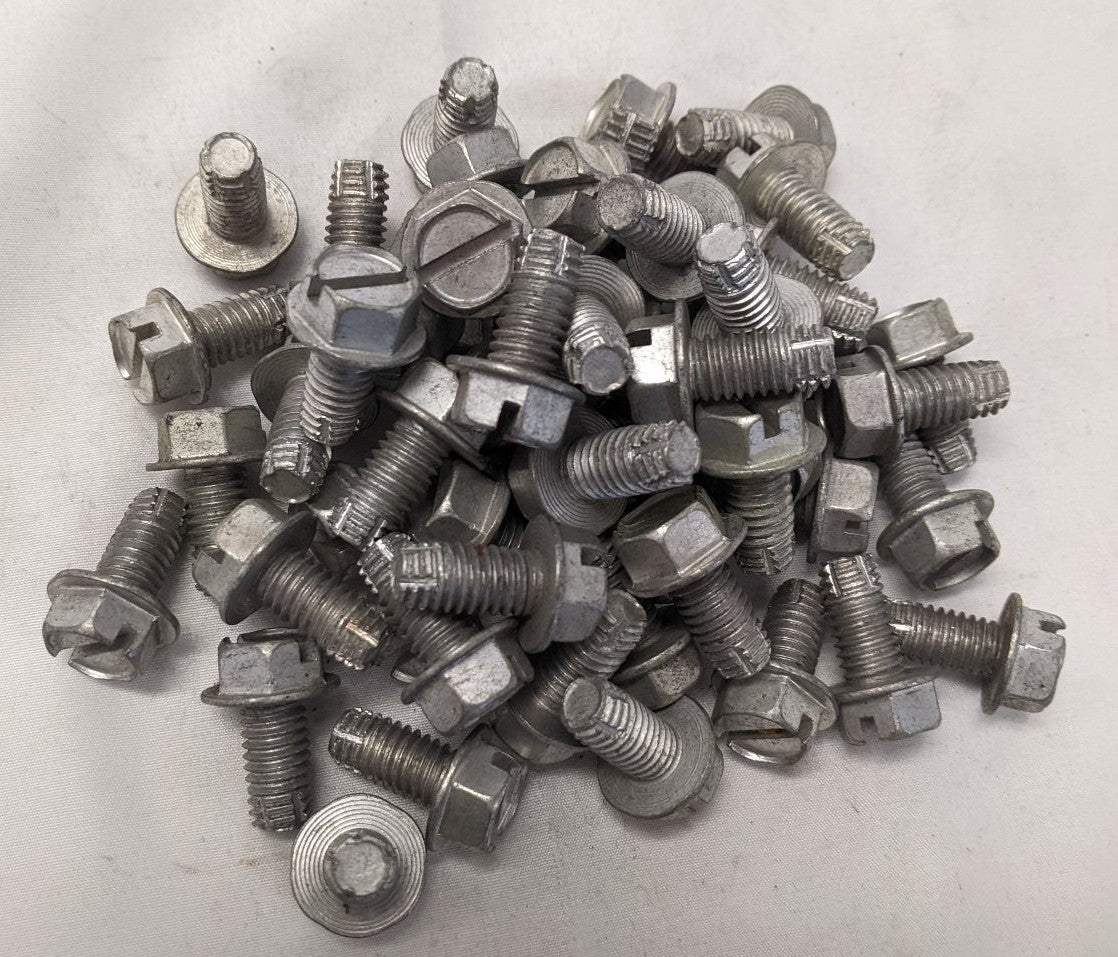 *Lot of 50* New M10X1.5 x 20mm Galvanized Steel Slotted/Hex Self-Tapping Bolts