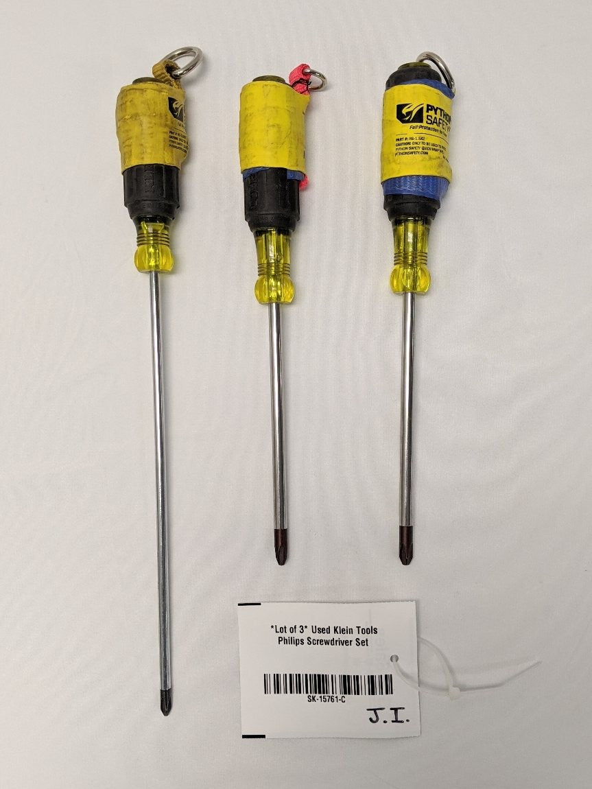 *Lot of 3* Used Klein Tools Philips Screwdriver Set
