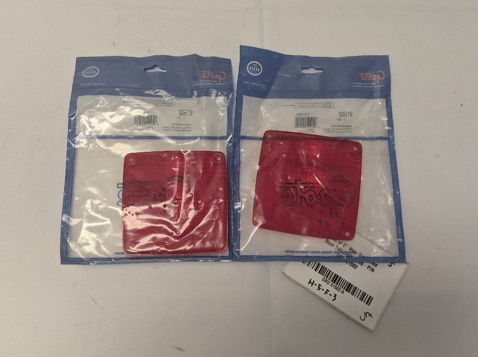 *Lot of 2* New Grote Red Rear Tail Light Lens - P/N  GRO 91502