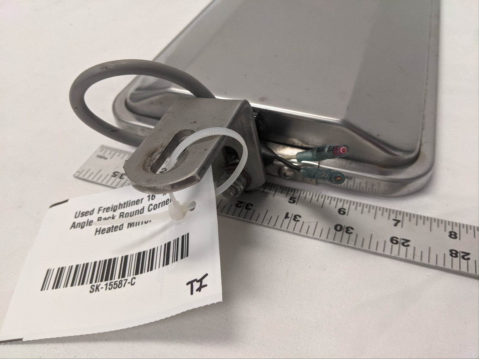 Used Freightliner 16" x 7" Angle Back West Coast Heated Mirror - P/N  705335