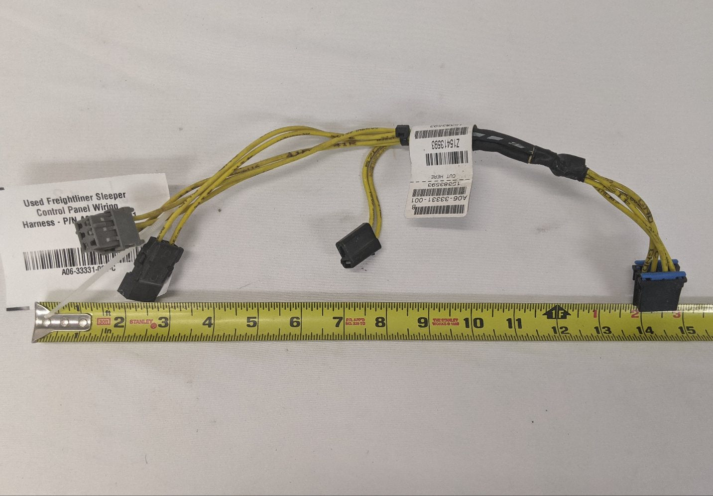 Used Freightliner Sleeper Control Panel Wiring Harness - P/N A06-33331-001