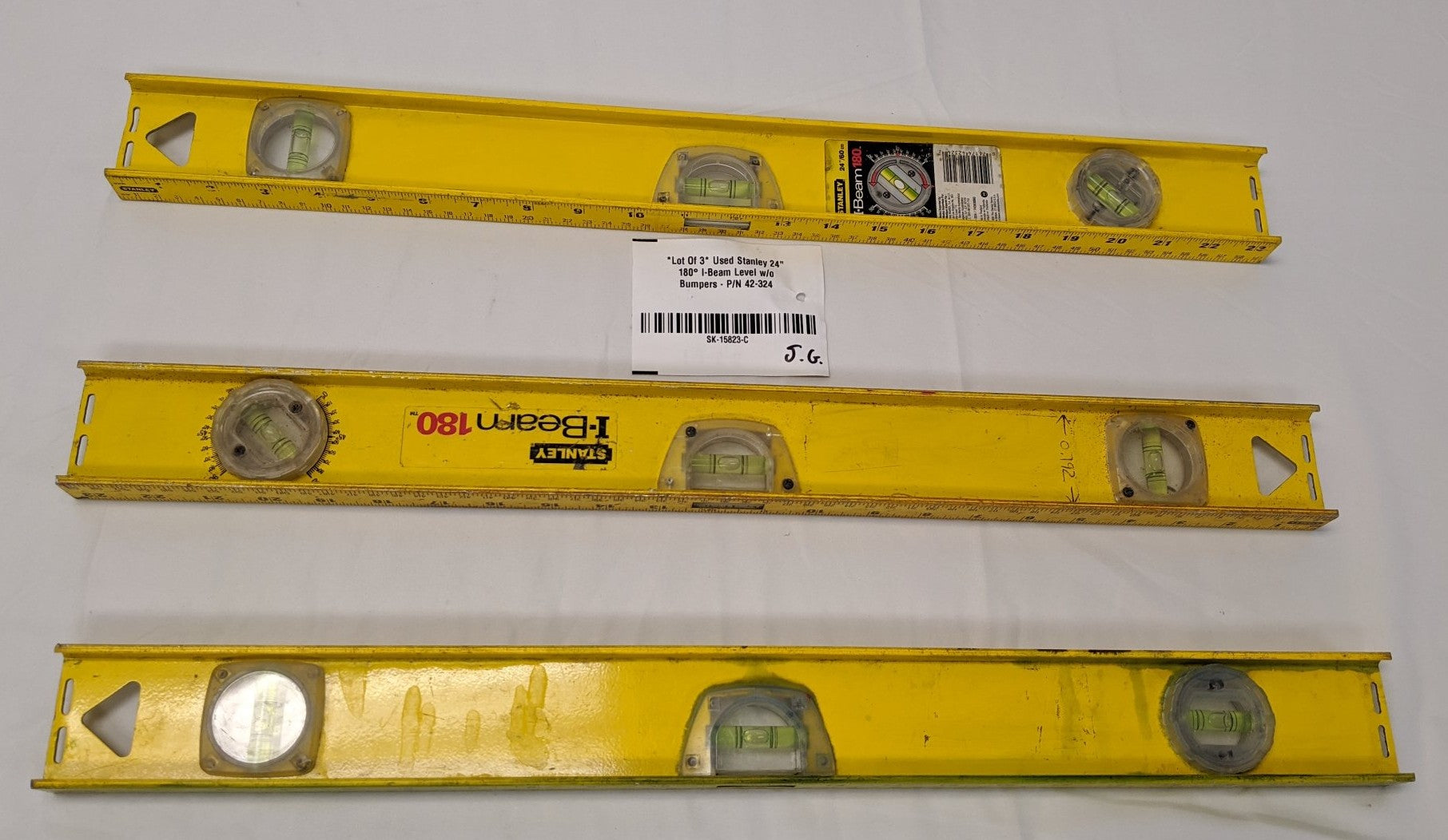 Stanley 24" I-Beam Level 42-324 180° 3 Vial - Lot of 3
