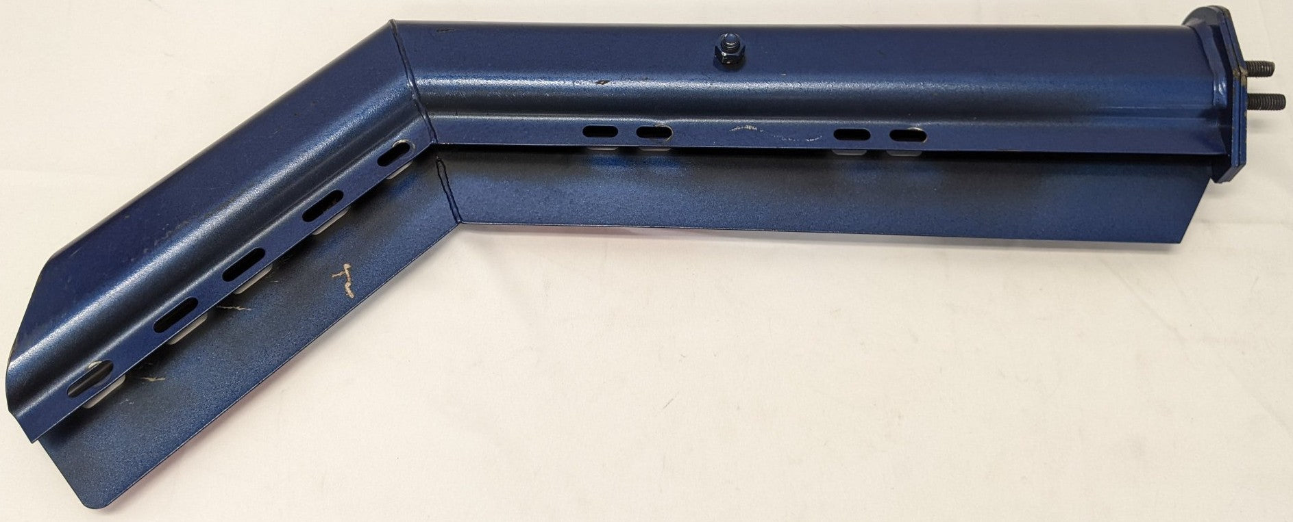 Used FTL RH Rear 45° Angled Blue Mud Flap Hanger Bracket - P/N  22-75801-001
