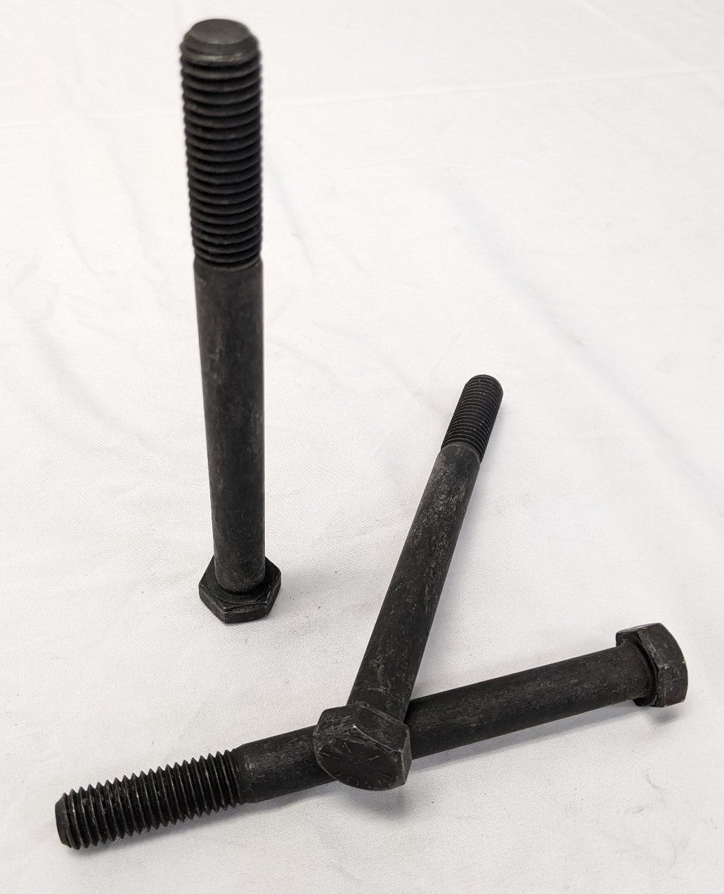 Lot/10 5/8"-11x6-3/4" Grade 8 Black Oxide Hex Bolts