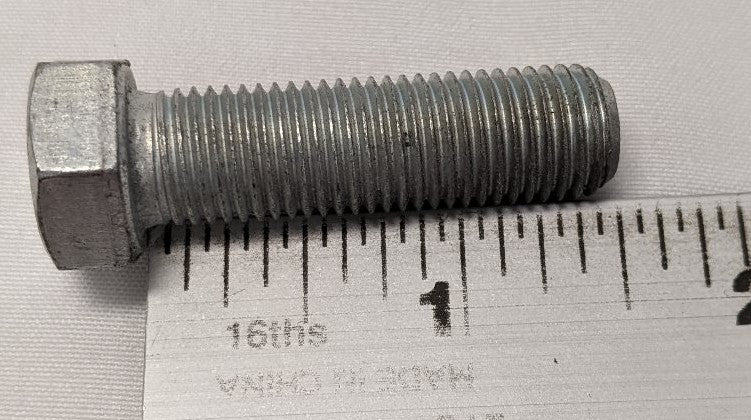 7/16"-20 x 1.5" Grade 5 Zinc Hex Bolts Fine Thread - Lot/30