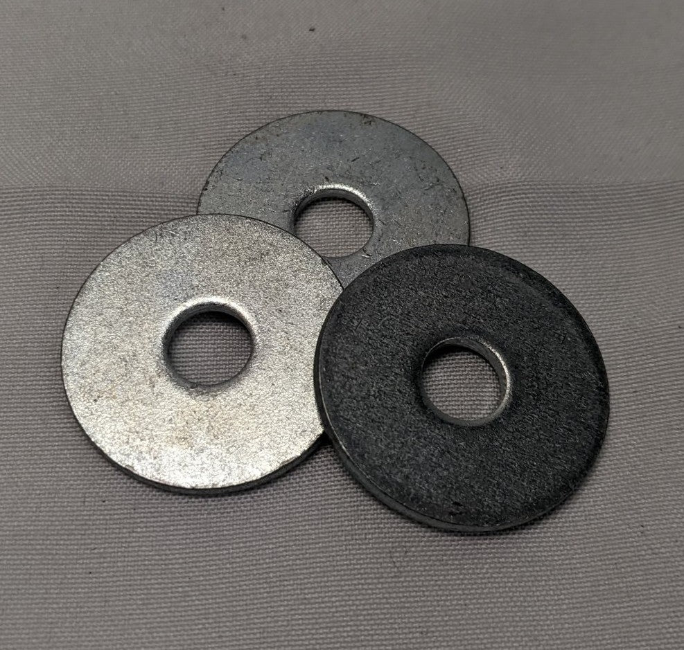 *Lot of 50* New 1/4" x 1" x 1/16" Zinc Coated Steel Washers