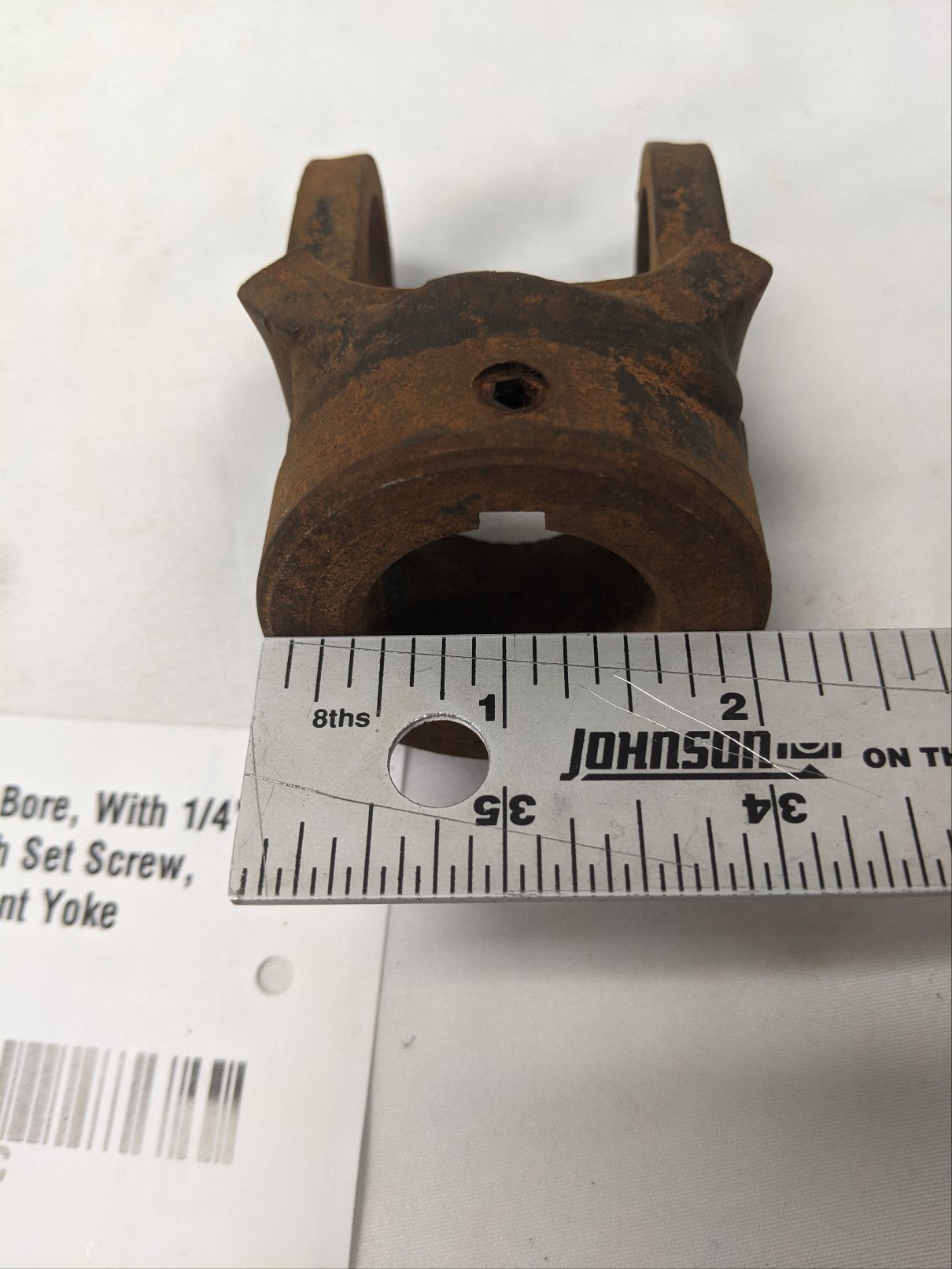 1 1/4" Round Bore, 1/4" Keyway, & Set Screw Implement Yoke - Used